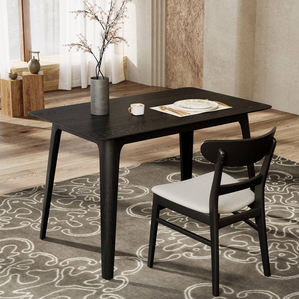 Mid-Century Modern Rubberwood Dining Table, photo 4 of 10