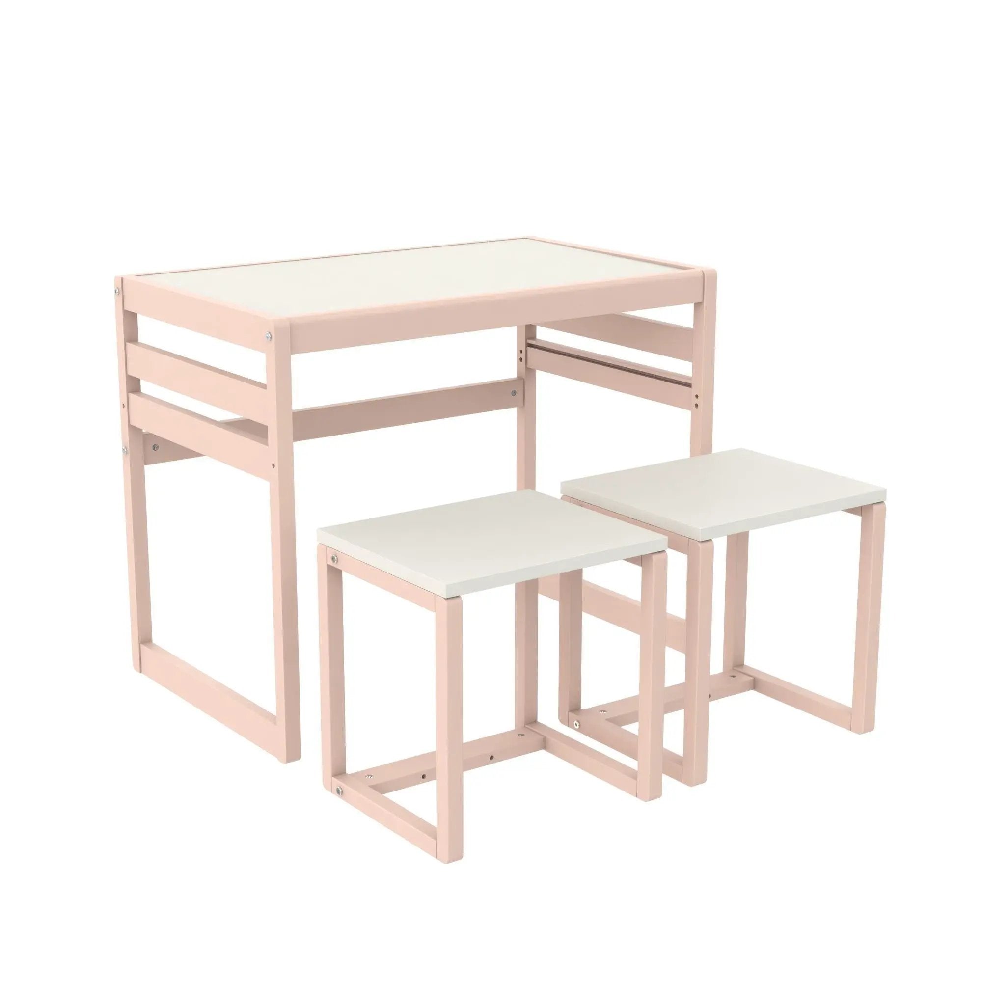 Signy 3 Piece Activity Table Set - Pink / White by HouseOfZazla