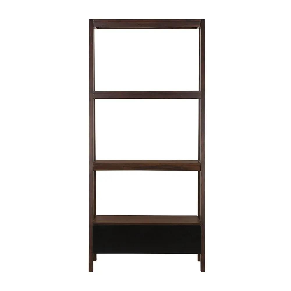Ladder Shelf, Ladder Style Display Shelf - Natural Wood / Brown by Unique Piece Furniture