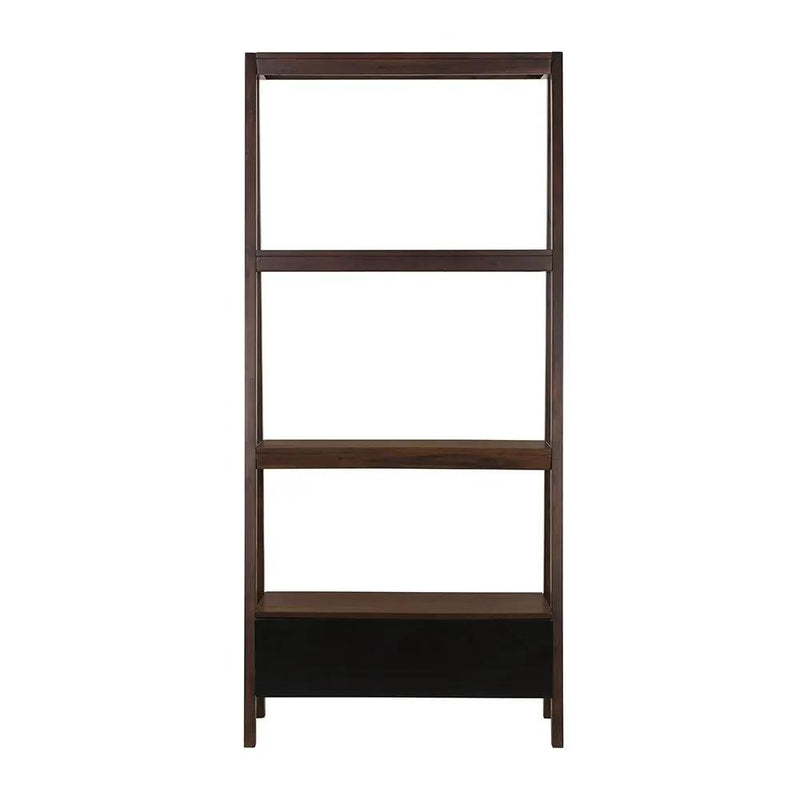 Ladder Shelf, Ladder Style Display Shelf - Natural Wood / Brown by Unique Piece Furniture