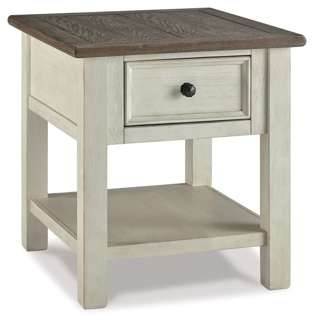 Bolanburg - Rectangular End Table - White / Brown / Beige by Unique Piece Furniture