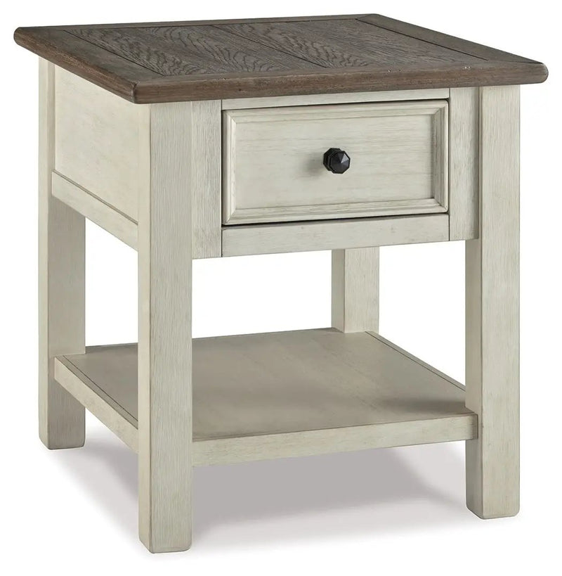 Bolanburg - Rectangular End Table - White / Brown / Beige by Unique Piece Furniture