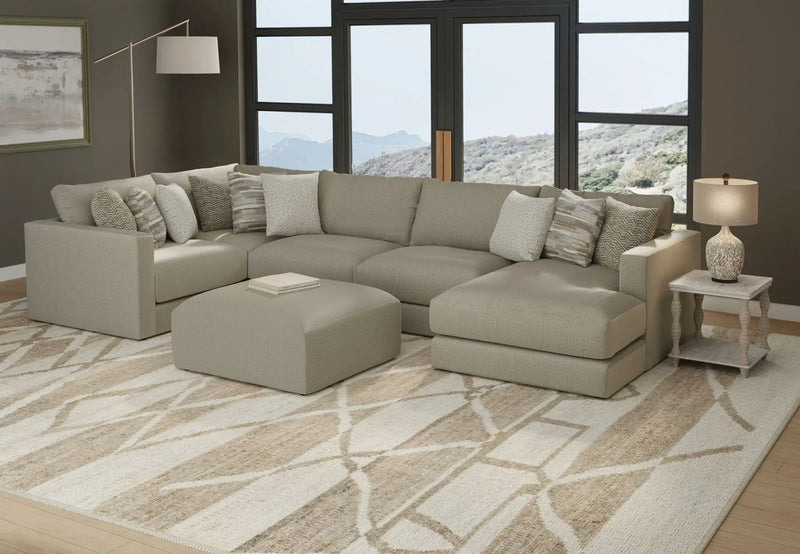 Amelia - Cocktail Ottoman - Sand by Unique Piece Furniture