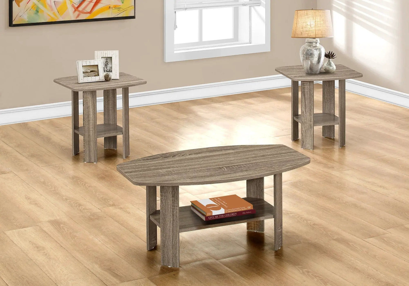 Table Set, Coffee, End, Side, Accent For Living Room (Set of 3) by HouseOfZazla