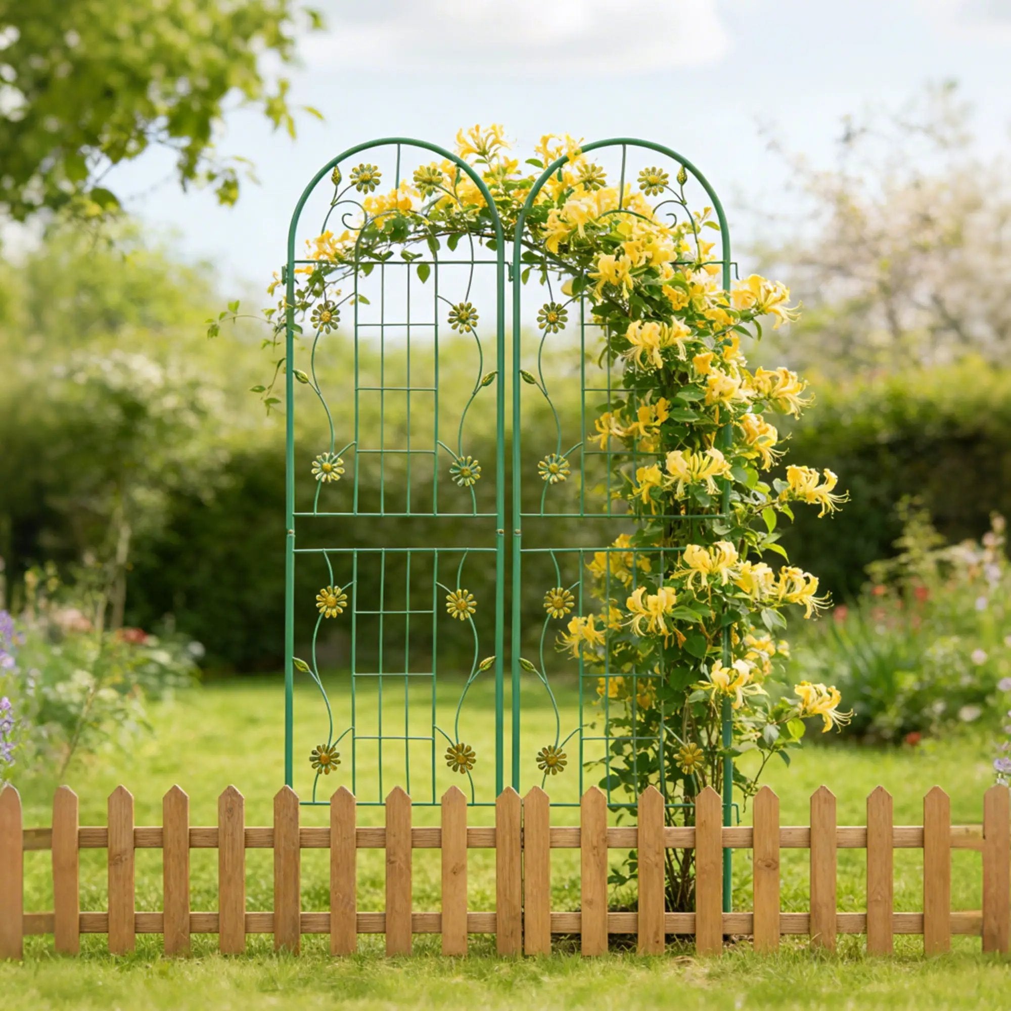 Metal Garden Trellis Rustproof Trellis For Climbing Plant Outdoor Flower Support by Unique Piece Furniture
