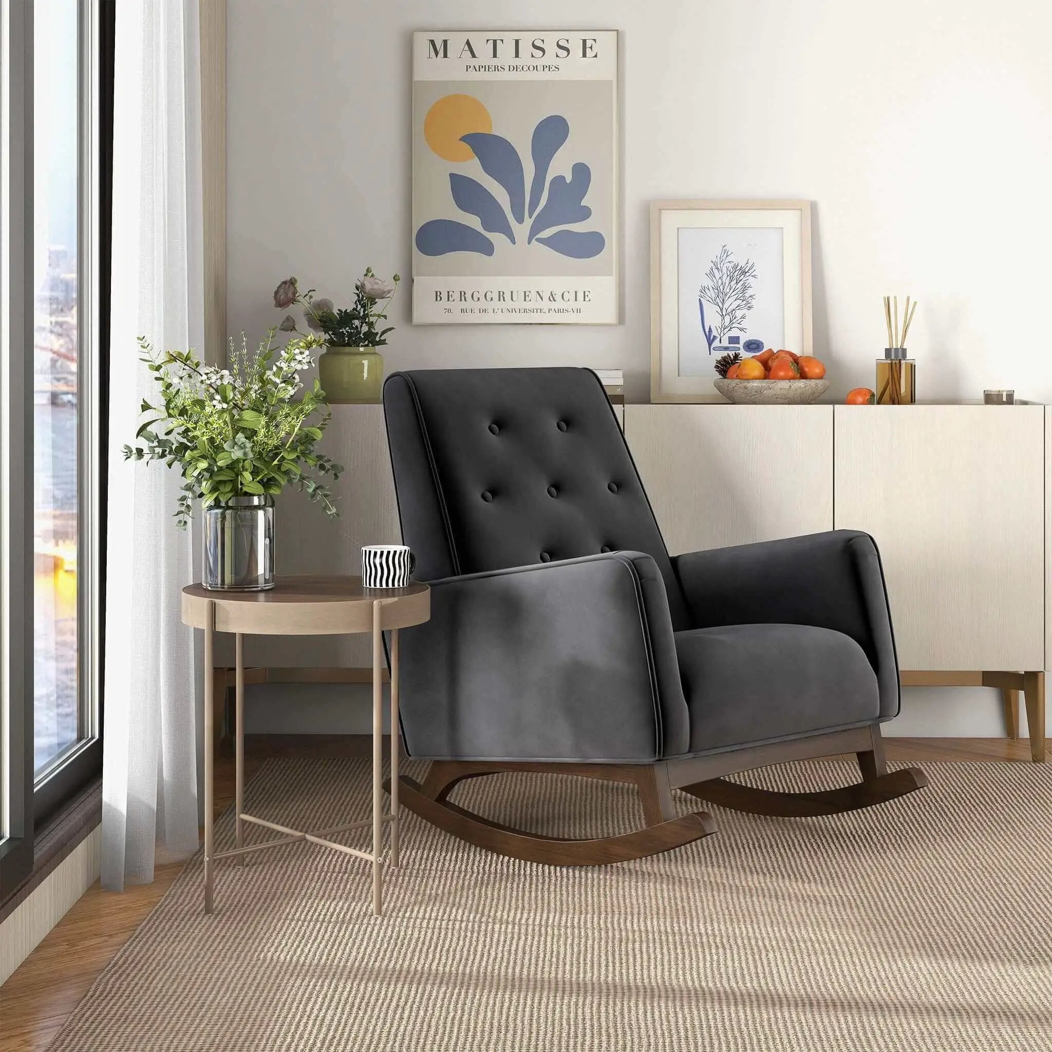 Demetrius - Mid-Century Modern Rocking Chair by HouseOfZazla