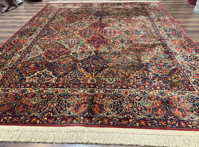 Karastan Rug 8.8 x 10.6, Multicolor Panel Kirman Rug #717, Wool by Jewel Rugs