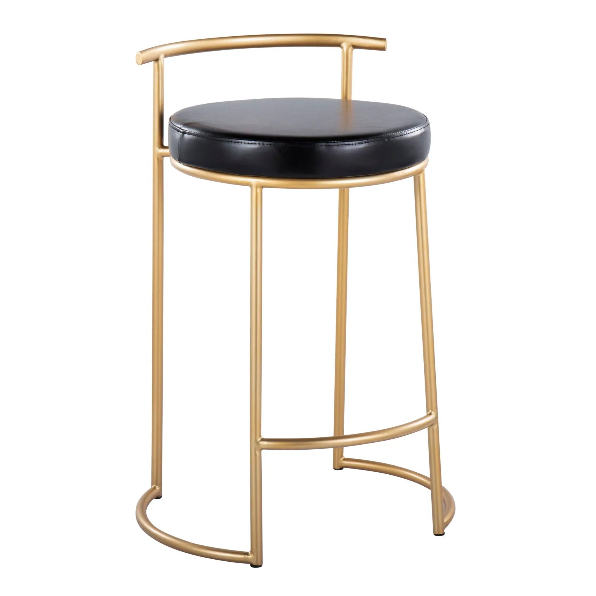 Fuji - Round Contemporary Fixed Height Counter Stool (Set of 2) by HouseOfZazla