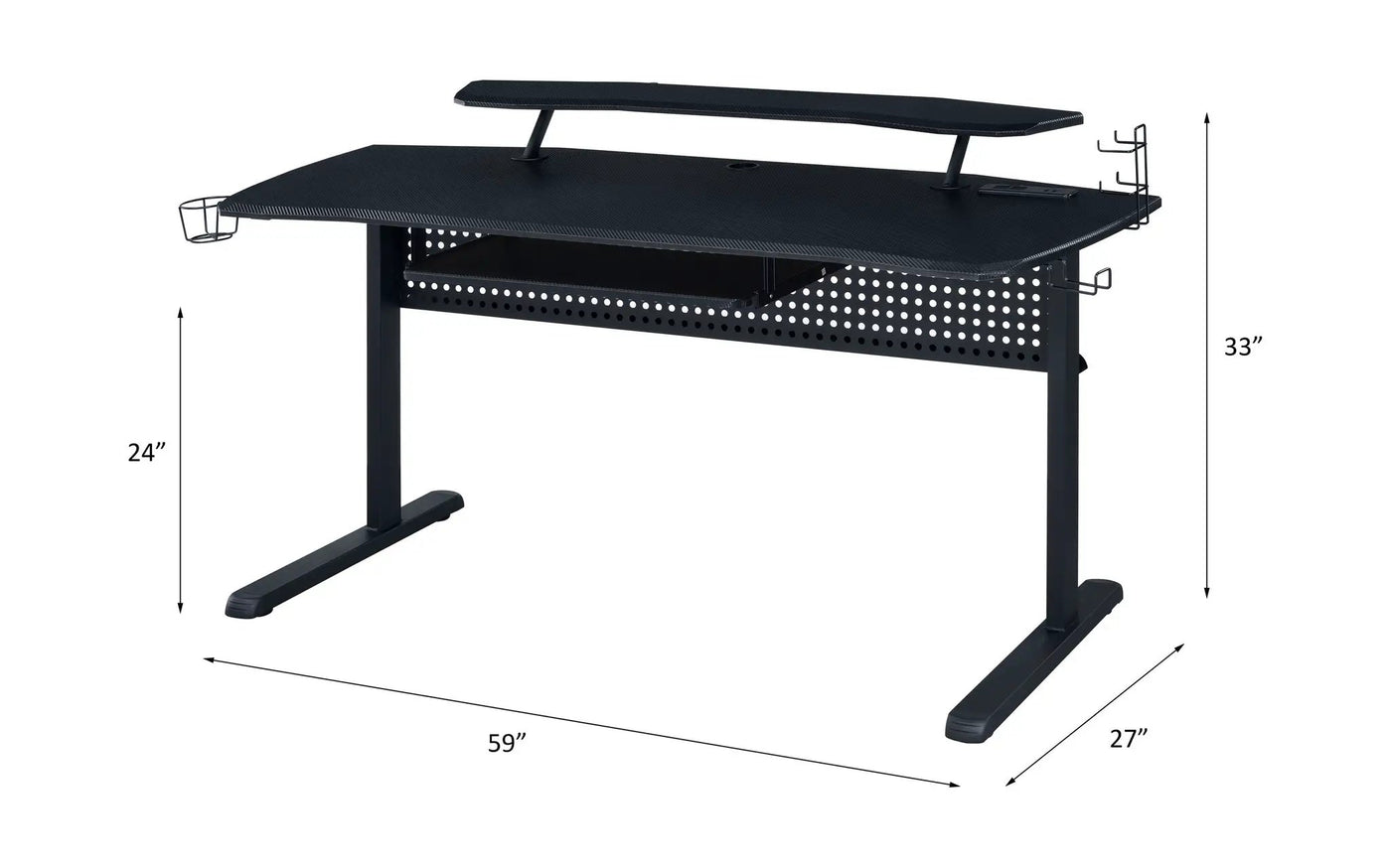 Vildre - Gaming Table w/USB Port by Unique Piece Furniture
