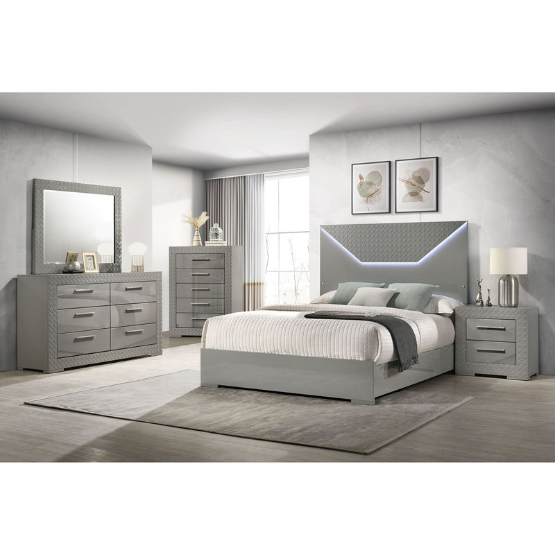 Pierce - Panel Bed LED Headboard by HouseOfZazla