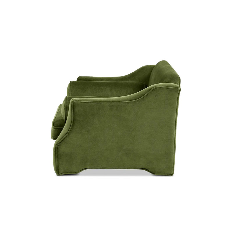 Paloma 35.5" Dog Sofa Bed - Medium in Olive by HouseOfZazla
