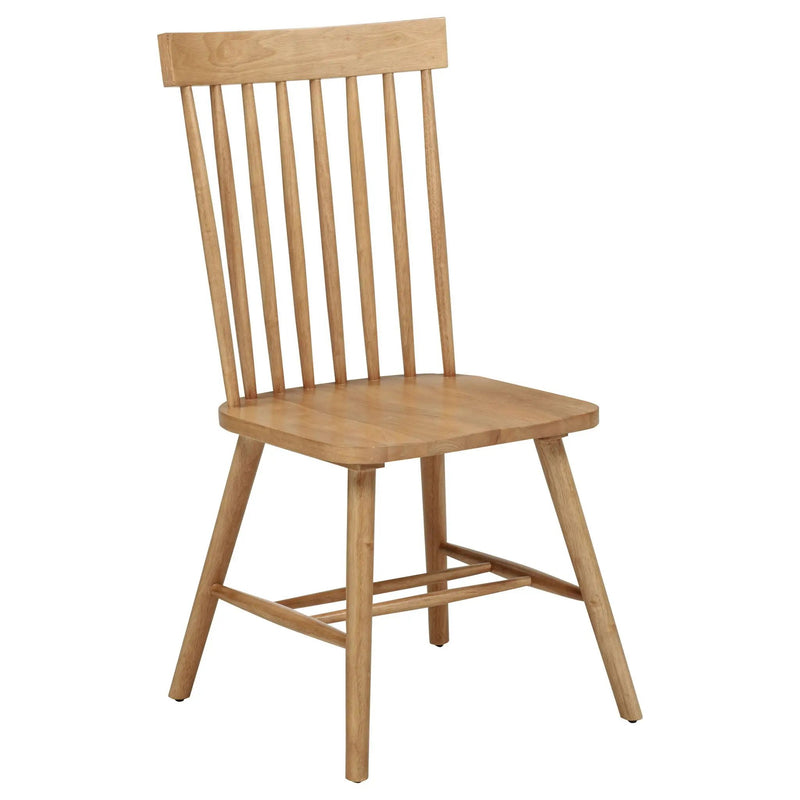 Andrews Windsor Spindle Back Dining Side Chair Light Ash (Set of 2) by Unique Piece Furniture