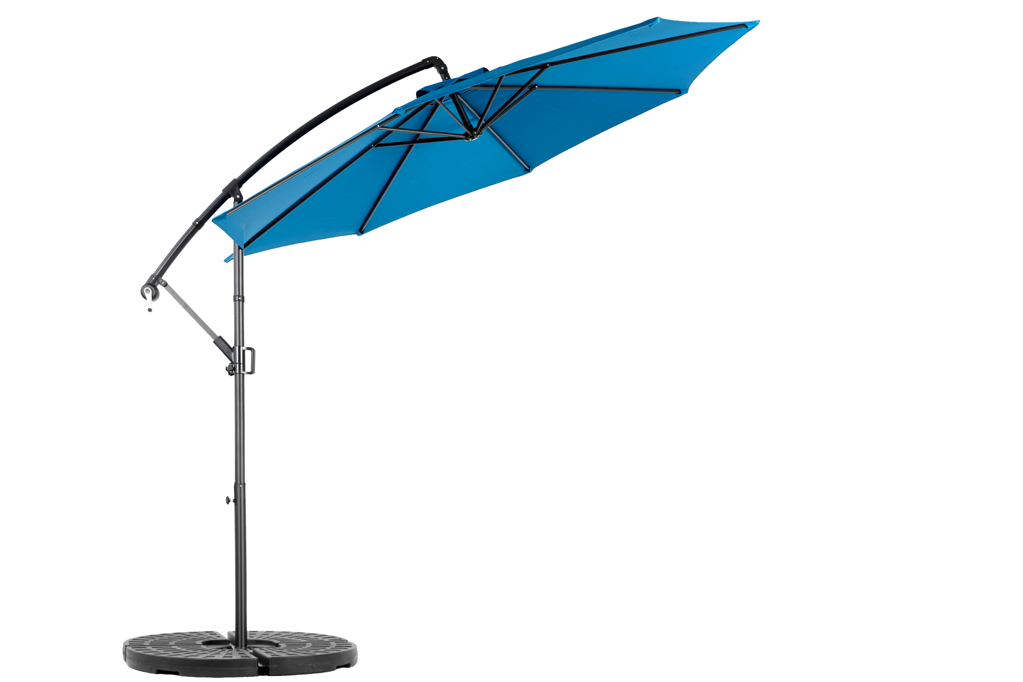 10ft Offset Hanging Market Patio Umbrella with Easy Tilt Adjustment by HouseOfZazla