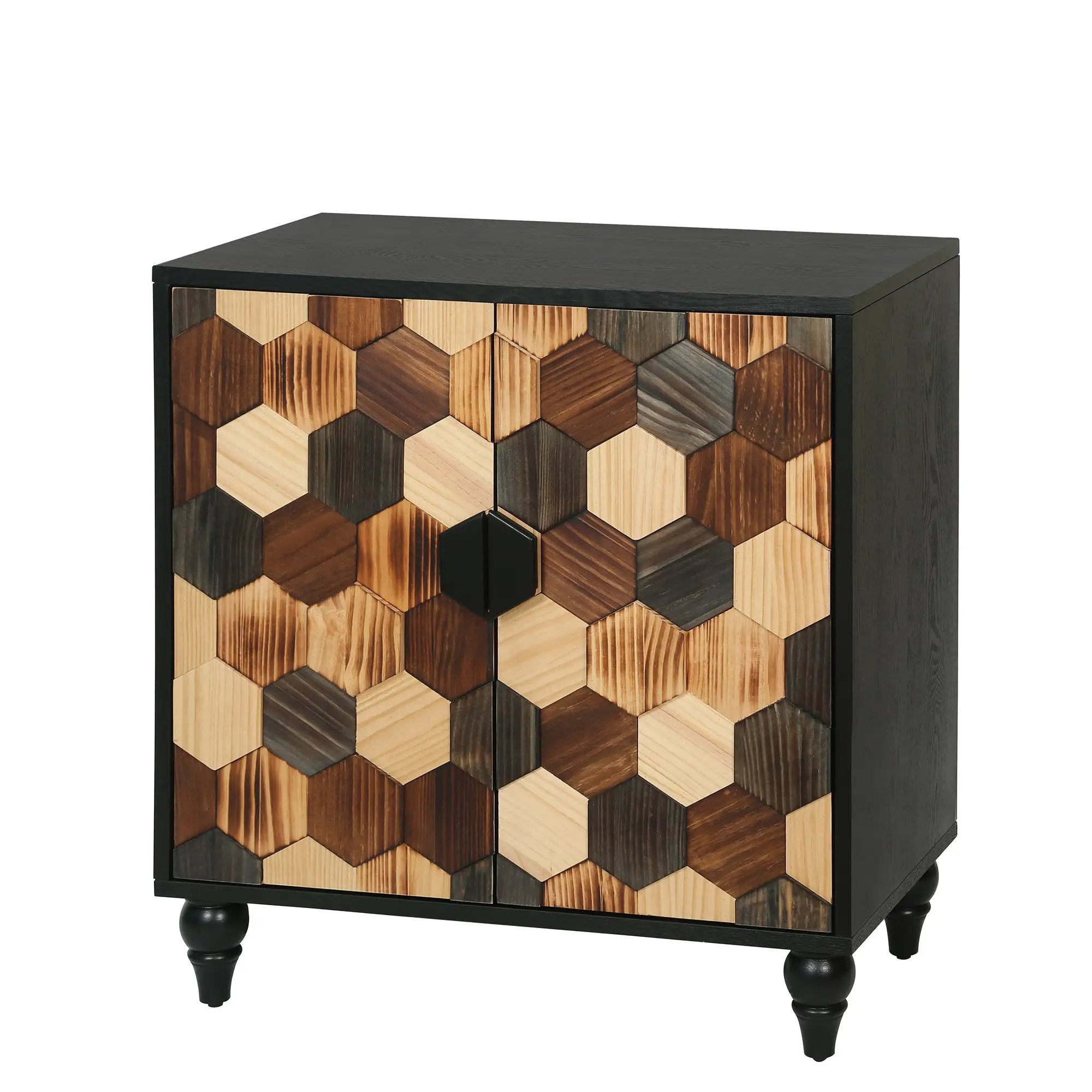 30.31" Modern Accent Cabinet with Honeycomb Pattern by HouseOfZazla