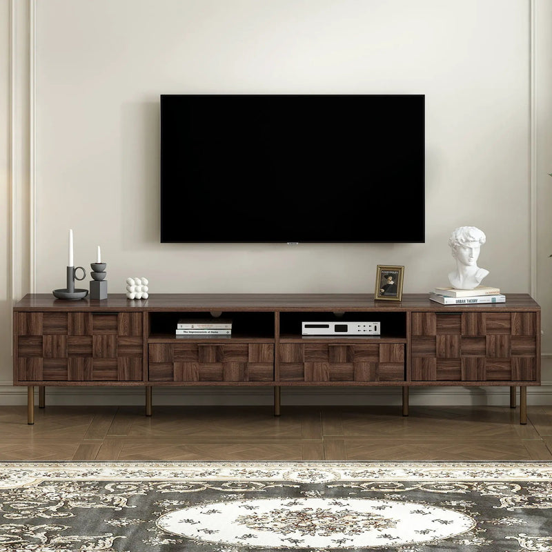 TV Stand With 2 Drawers, Media Console Table, Storage Cabinet With Cable Management by Unique Piece Furniture
