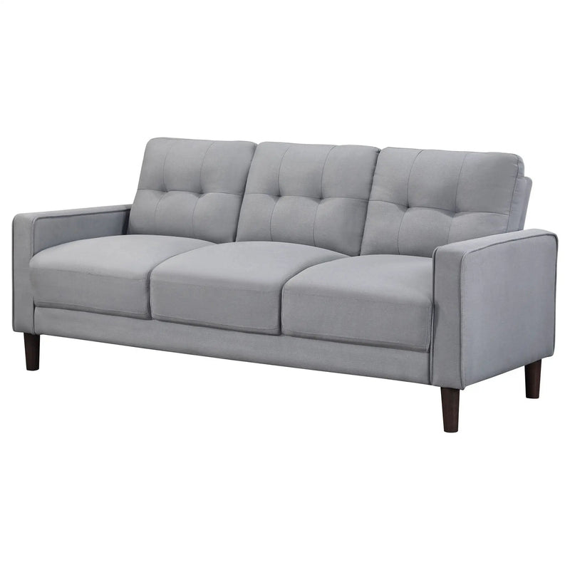 Bowen Upholstered Track Arm Tufted Sofa Grey by Unique Piece Furniture