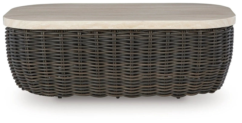 Kimora - Rectangular Cocktail Table - Beige / Dark Brown by Unique Piece Furniture