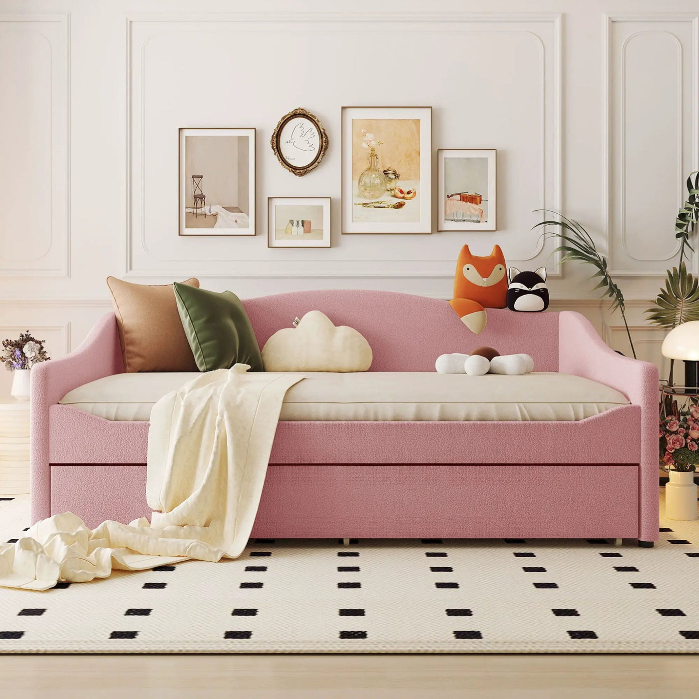 Upholstered Daybed With Light And Trundle by HouseOfZazla