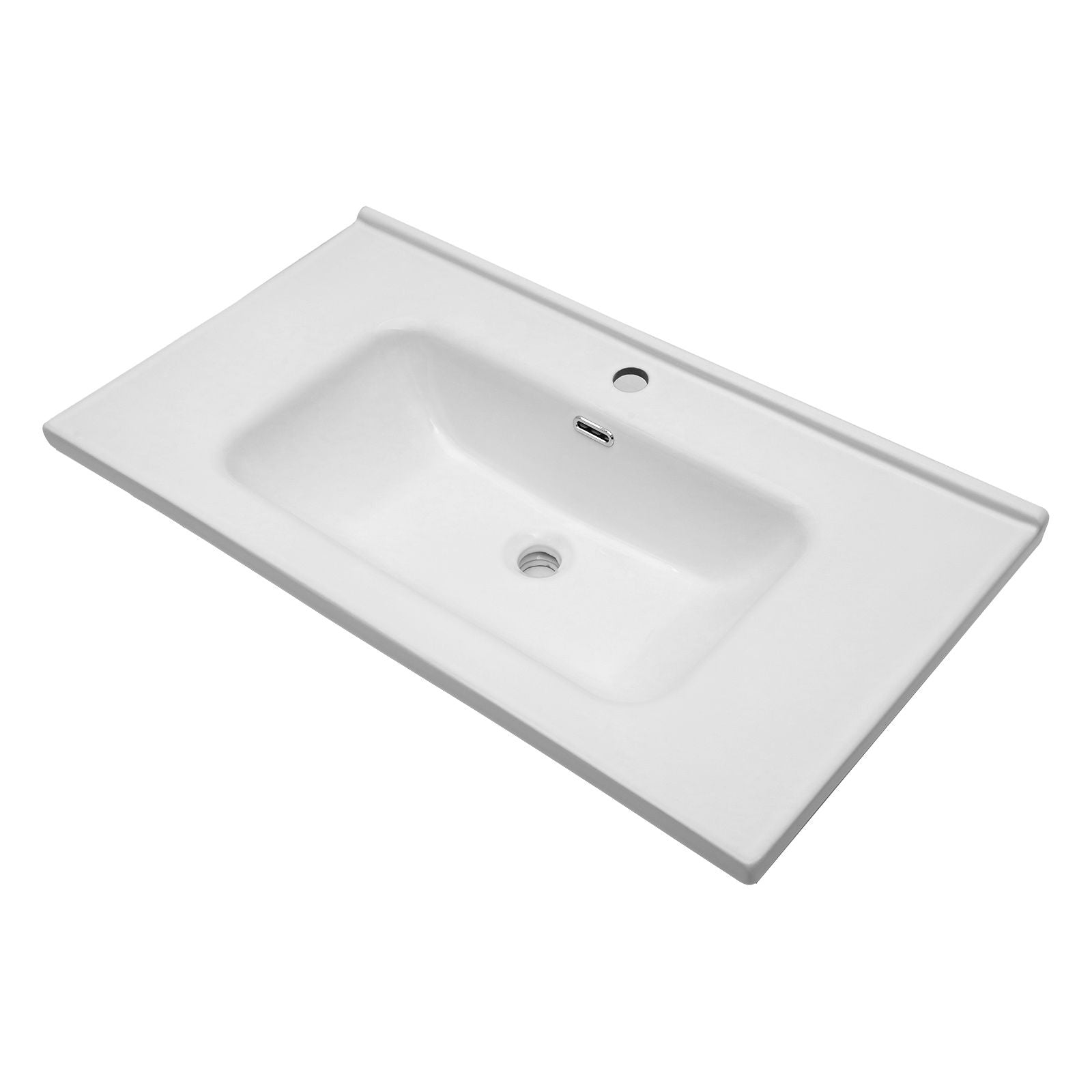 Modern Rectangular Vanity Top With Overflow For Bathroom by HouseOfZazla