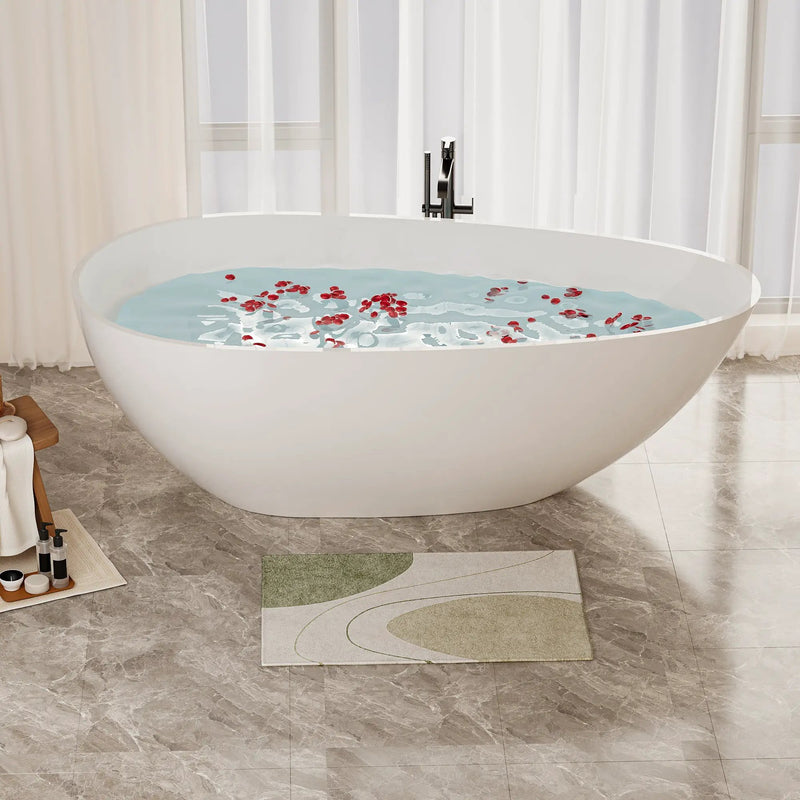 59" Freestanding Solid Surface Bathtub by HouseOfZazla