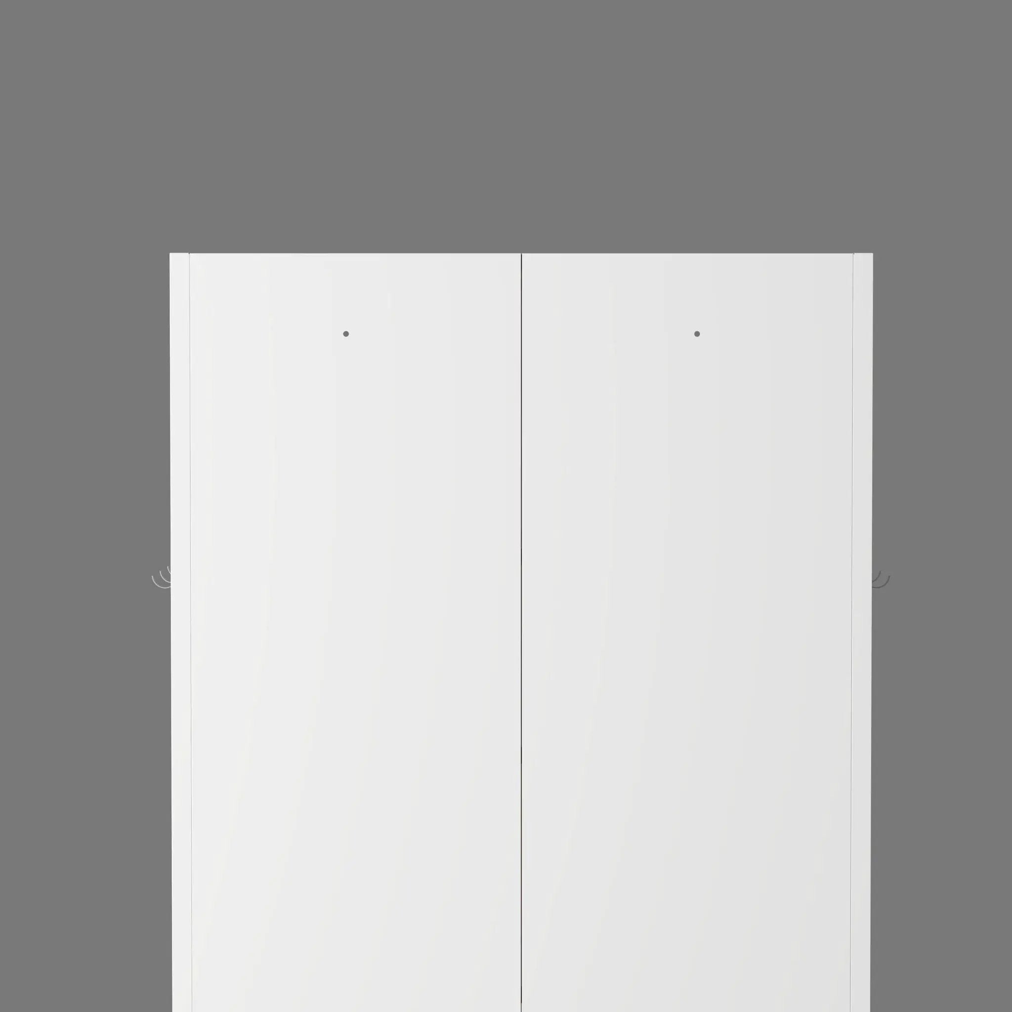 Kitchen Pantry Cabinet Tall Storage With Adjustable Shelves, Heavy Duty Stainless Steel Frame - White by HouseOfZazla