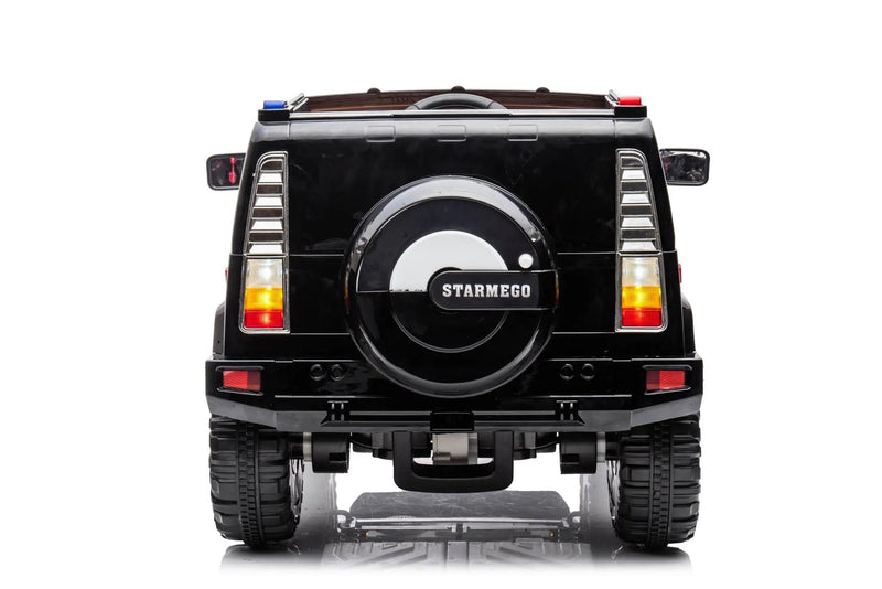 12V7A 30W*2 Four-Wheel Drive Seat One Button Start, Forward And Backward, High And Low Speed, Music, Front Light, Power Display, Two Doors Can Open, 2.4G R / C, Seat Belt Four Wheel Absorber by HouseOfZazla