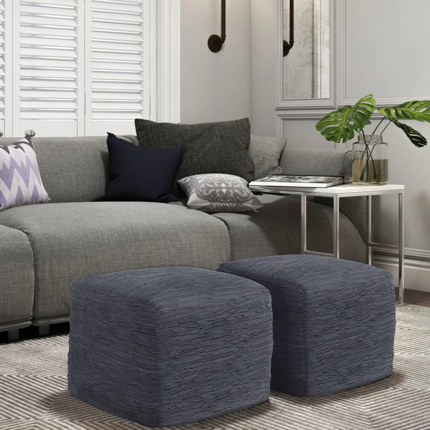 Fredrik - Handcrafted Square Pouf by HouseOfZazla