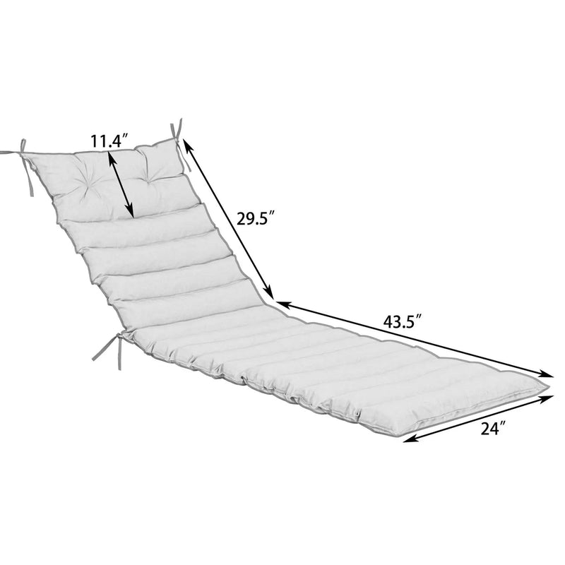 2PCS Set Outdoor Lounge Chair Replacement Cushions - Grey by HouseOfZazla