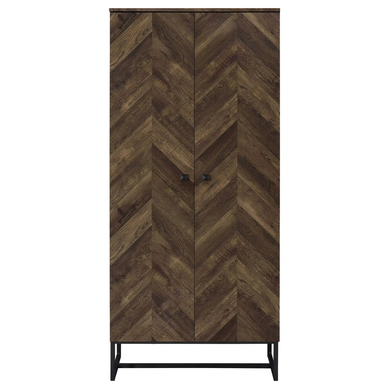 Carolyn 2-door Engineered Wood Accent Cabinet Rustic Oak by Unique Piece Furniture