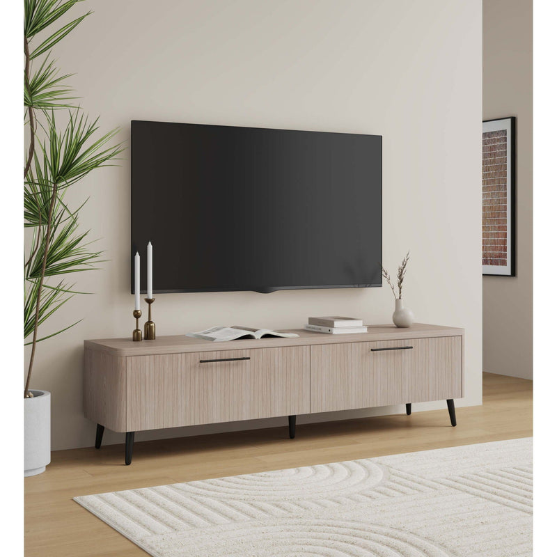 Jodie - Fluted TV Stand - Oak by HouseOfZazla