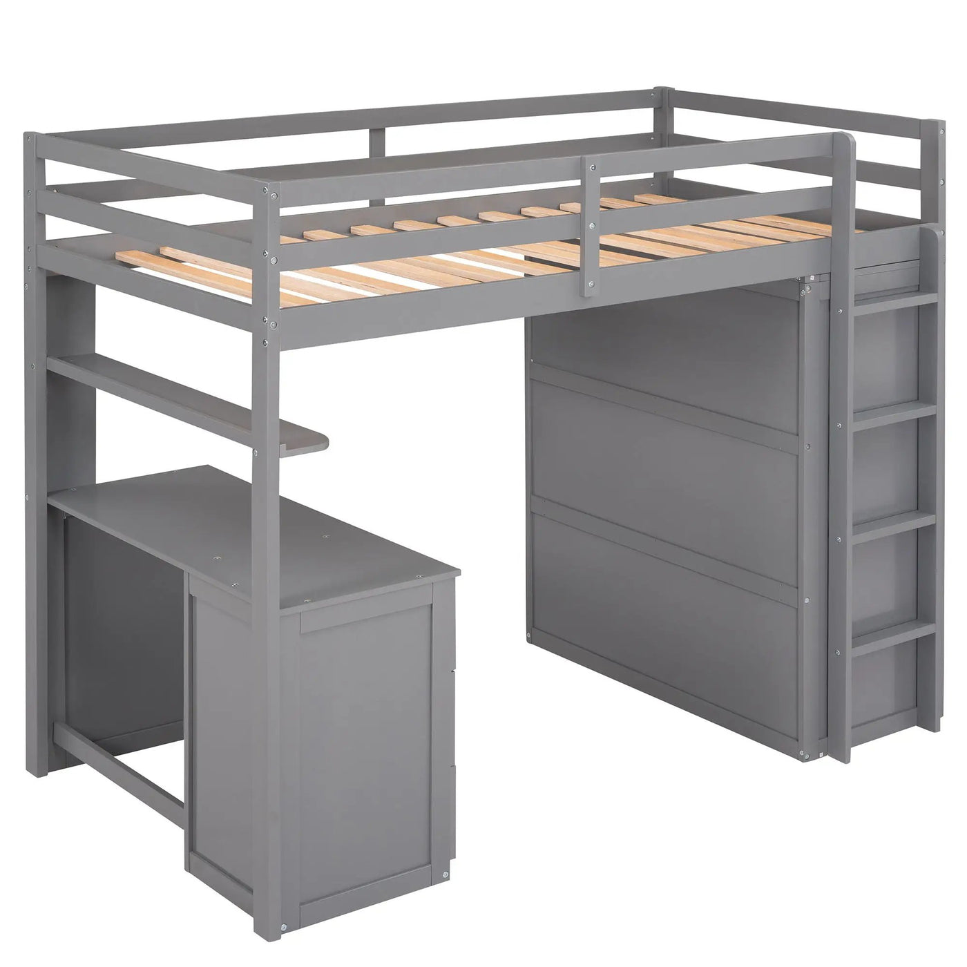 Loft Bed With Drawers, Desk, And Wardrobe by Unique Piece Furniture