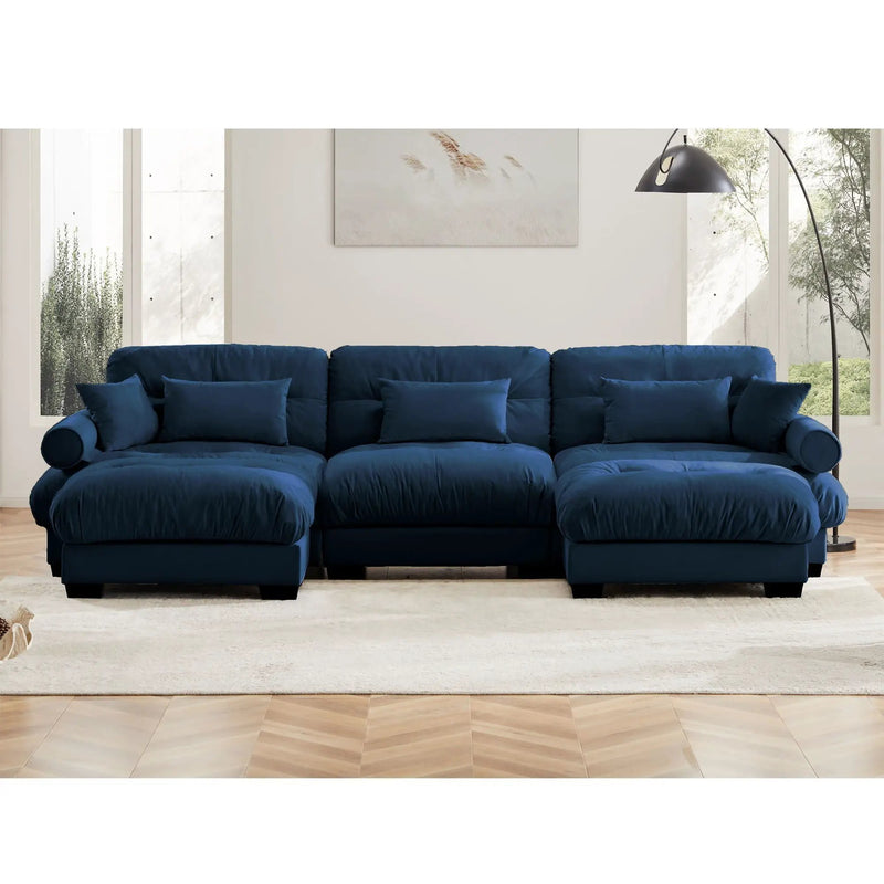 Super Comfort Oversized Modular Sectional Sofa With Movable Ottoman by Unique Piece Furniture