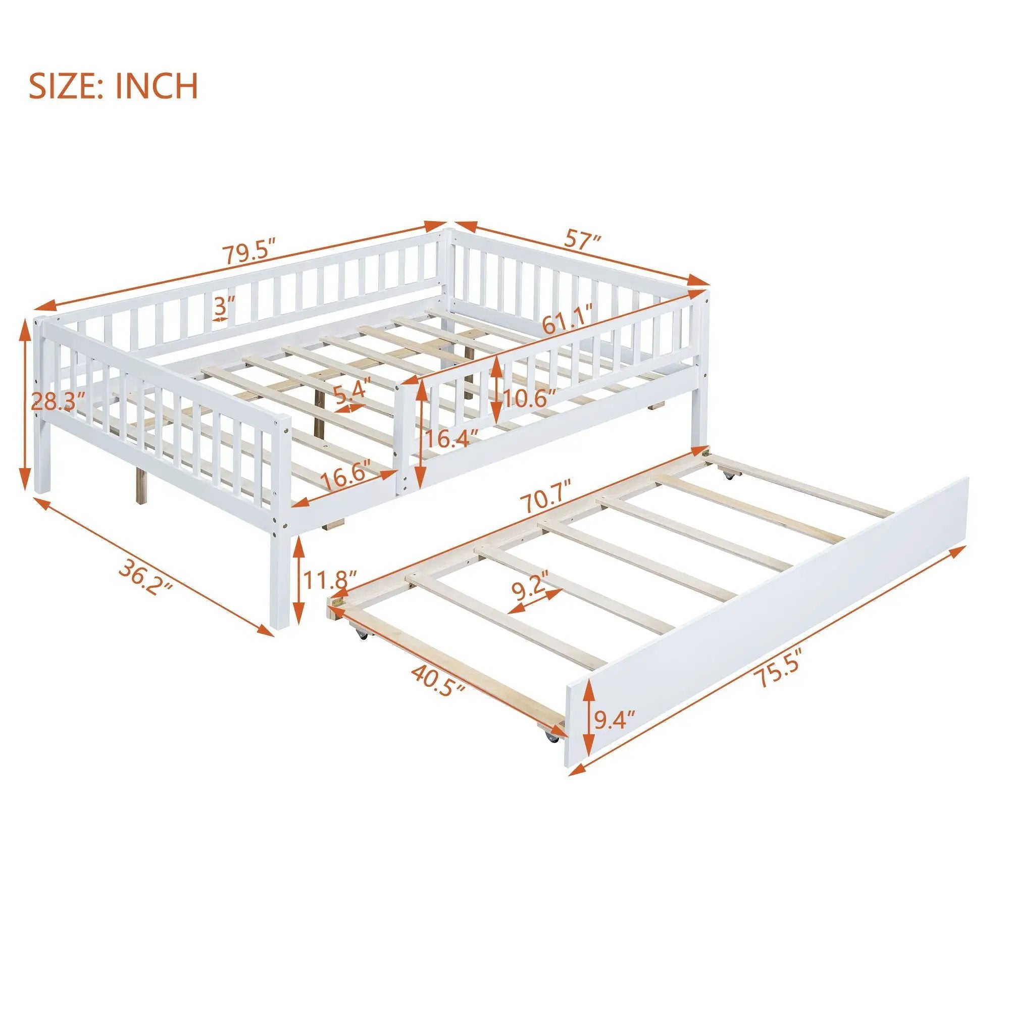 Multi Functional Wooden Daybed Bed by HouseOfZazla