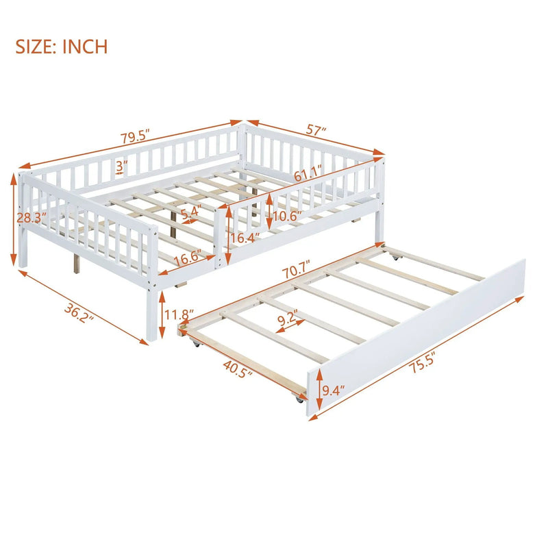 Multi Functional Wooden Daybed Bed by HouseOfZazla
