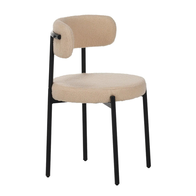 Medieval - Curved Back Kitchen Dining Chairs (Set of 4) - Beige by HouseOfZazla