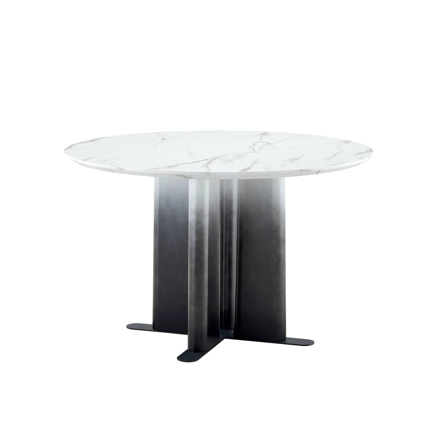 Round Dining Table With Cross Base, Modern Home Furniture by HouseOfZazla