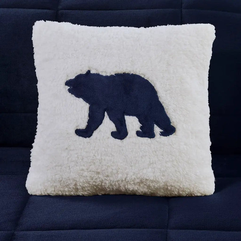 Full/Queen Plush to Sherpa Down Alternative Comforter Set by HouseOfZazla