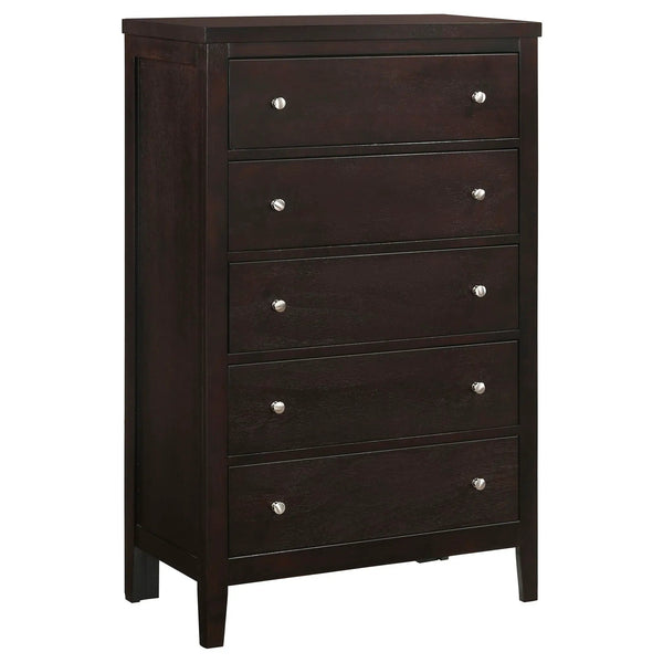 Payton - 5 Drawer - Cappuccino