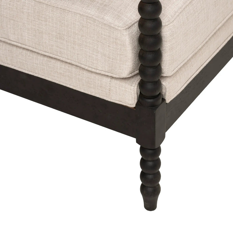 Rubber Wood Accent Chair with Upholstered Fabric by HouseOfZazla