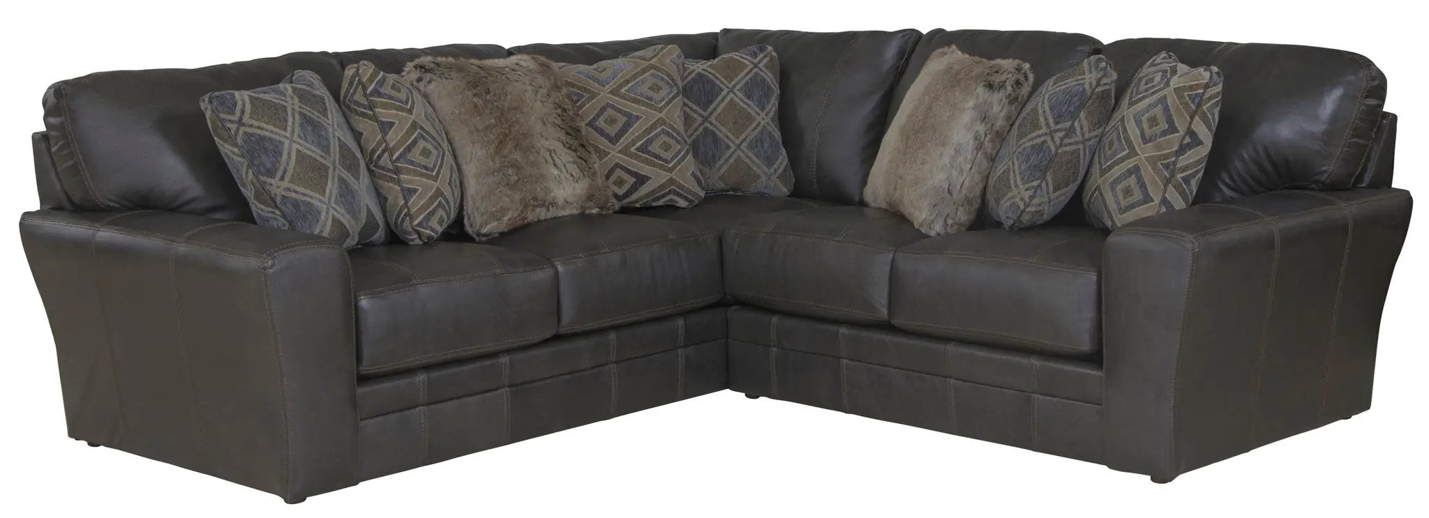 Denali - Italian Leather Match Sectional by Unique Piece Furniture