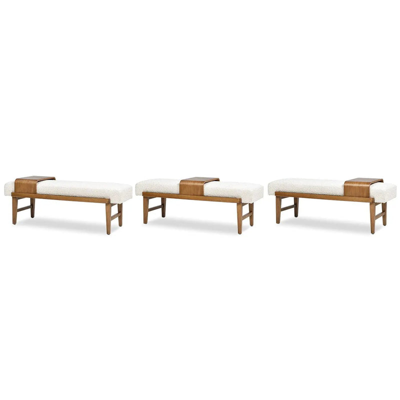 Billie - Modern Telephone Bench With Sliding Shelf - Ivory White by Unique Piece Furniture