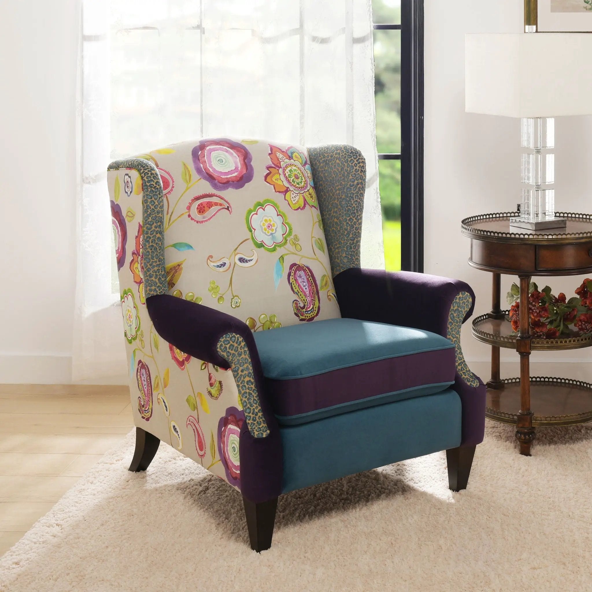 Anya - Boho Chic Wingback Accent Arm Chair by Unique Piece Furniture