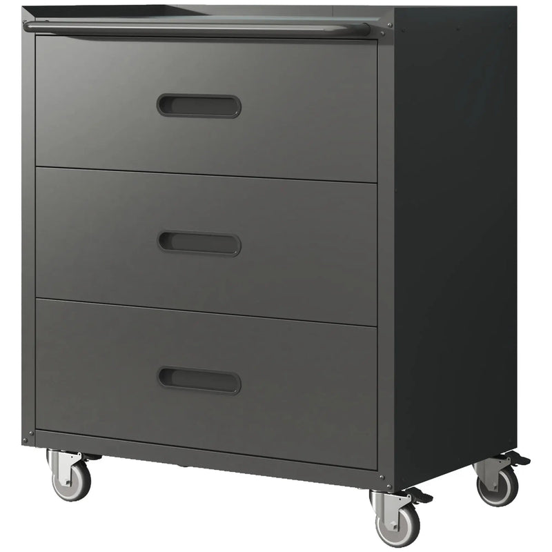 Heavy Duty Metal Storage Cabinet With Wheels 3 Drawer Tool Cabinet For Garage, Office, And Home Organizer Solutions by HouseOfZazla
