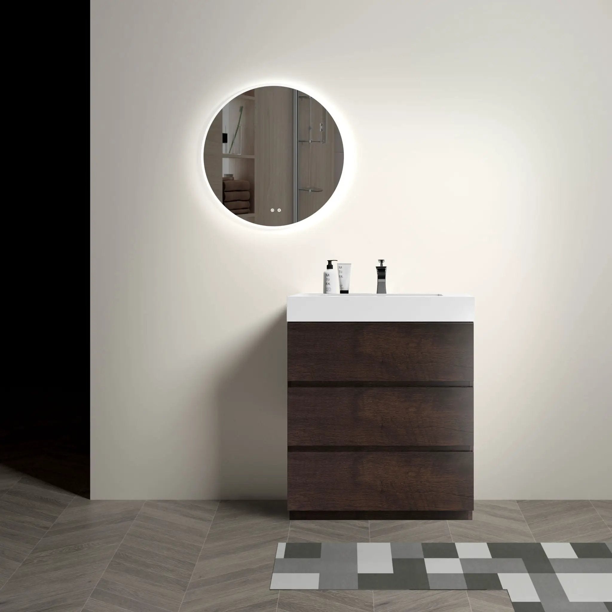 Alice - Bathroom Vanity With Large Storage Freestanding Bathroom Vanity, Sink For Modern Bathroom, One-Piece Sink Basin Without Drain And Faucet by Unique Piece Furniture