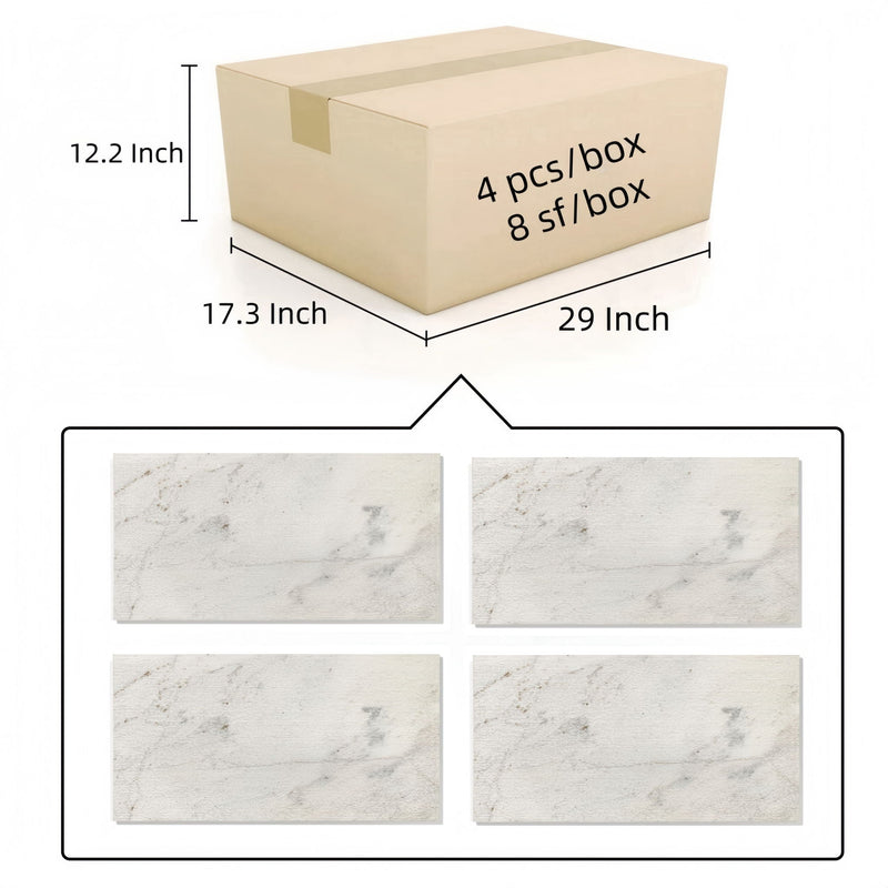 Textured Finished, 3D Tiles For Wall Decoration (Set of 4) by HouseOfZazla