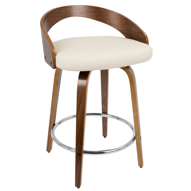 Grotto - Mid-Century Modern, Counter Stool With Swivel (Set of 2) by HouseOfZazla