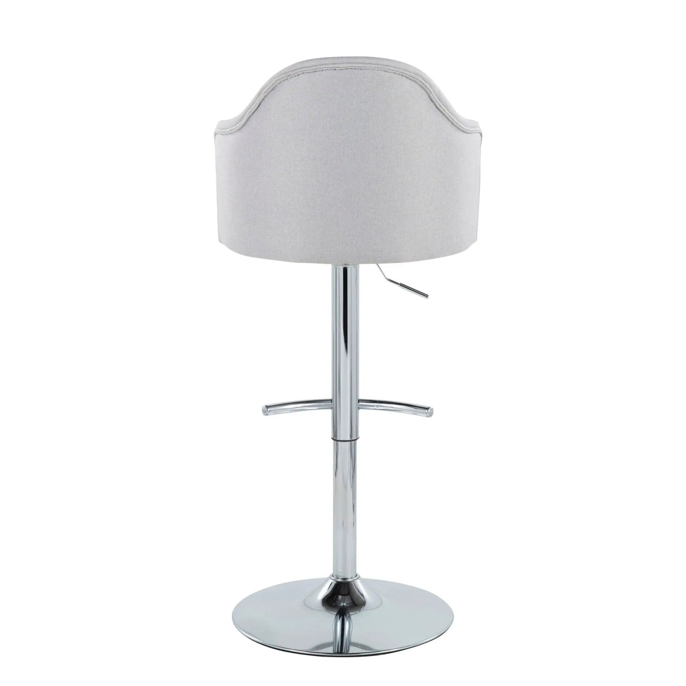 Ahoy - Contemporary Adjustable Barstool With Swivel With Rounded T Footrest (Set of 2) by HouseOfZazla