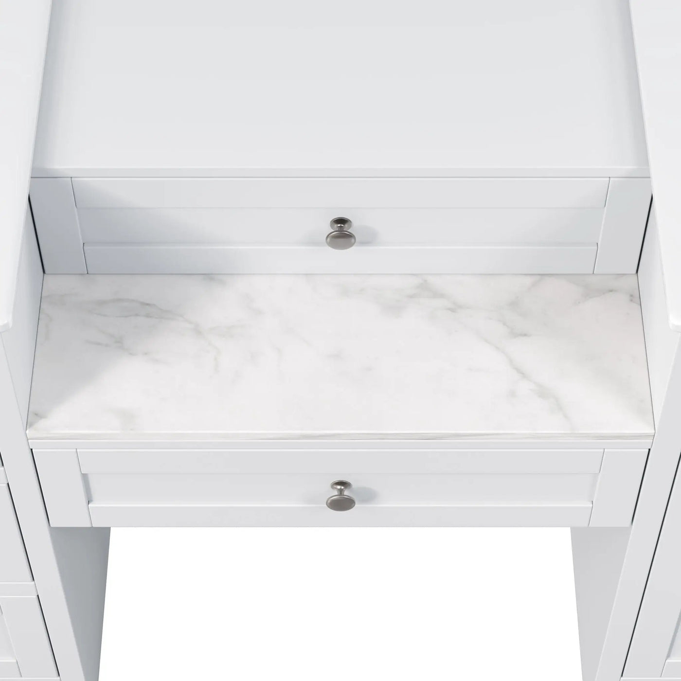 Double Sink Bathroom Vanity With Countertop, 2 Ceramic Sinks, 6 Drawers by HouseOfZazla