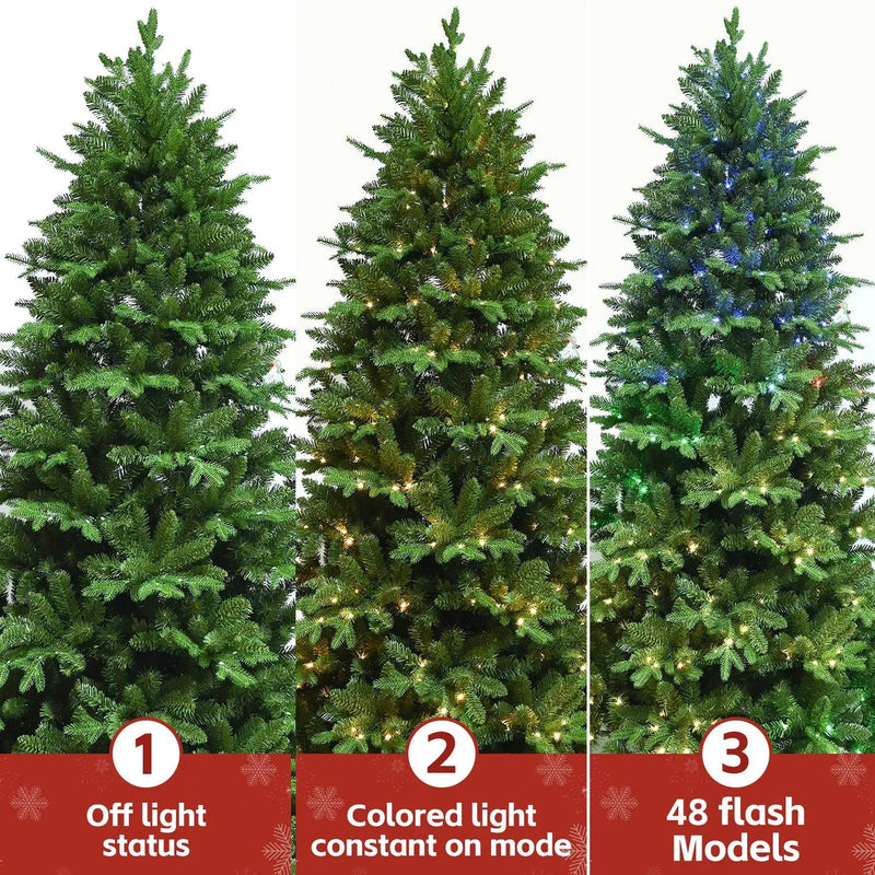7FT Prelit Christmas Tree with 340 RGB LED Lights by HouseOfZazla