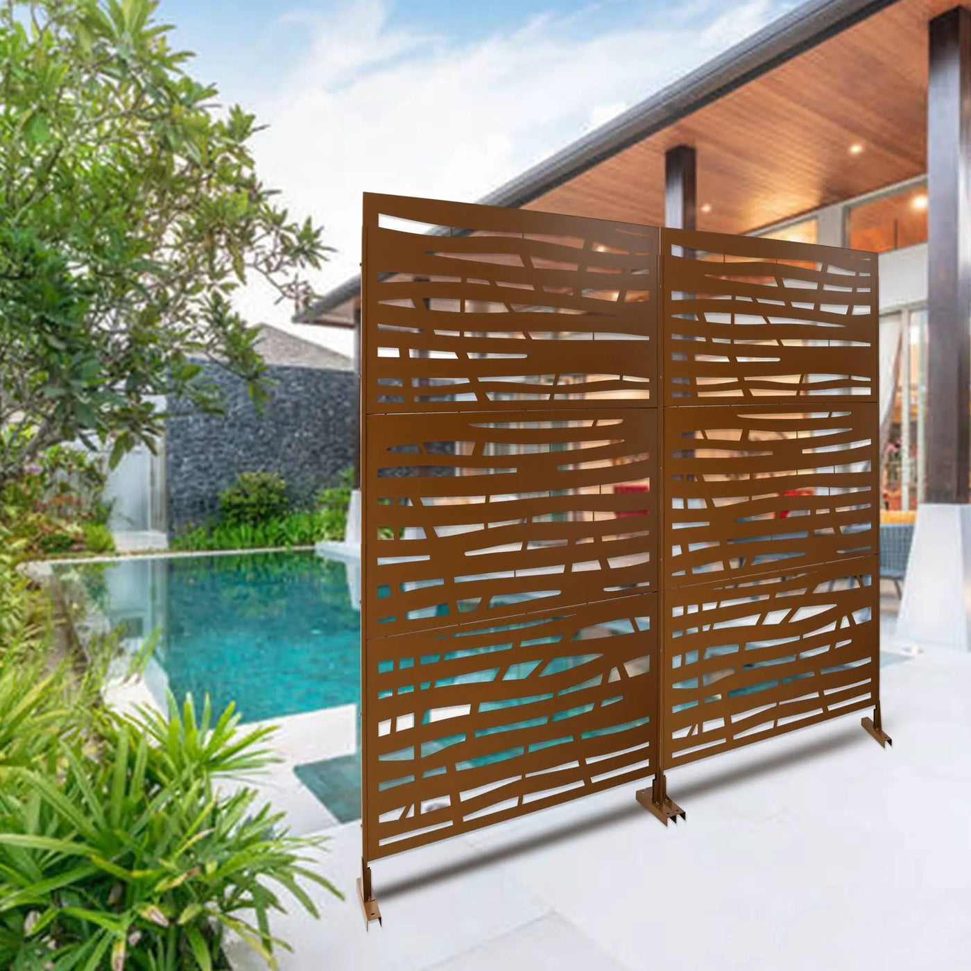 Outdoor & Indoor Privacy Screen Metal Privacy Screen by HouseOfZazla